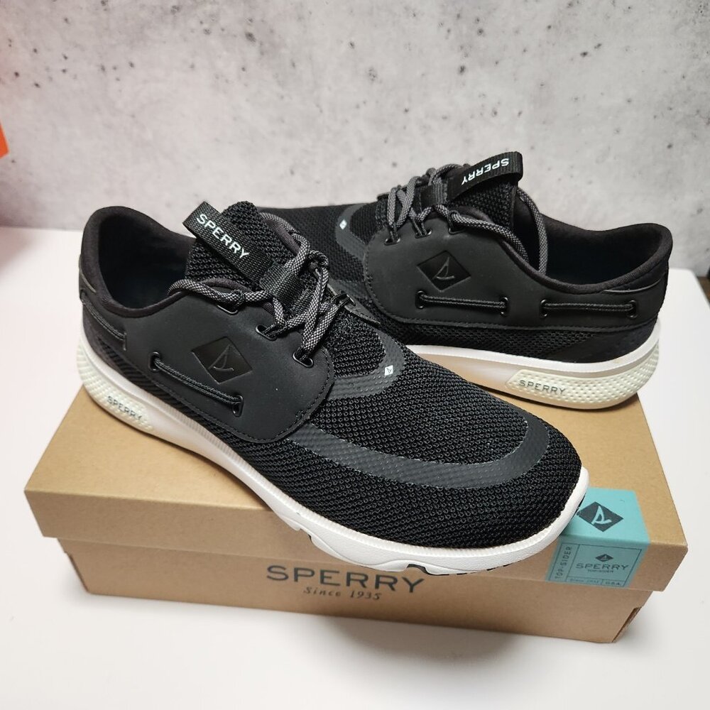 Sperry 7 Seas 3-Eye Sneakers Men's Size 9 STS15524 Boat Shoes Black